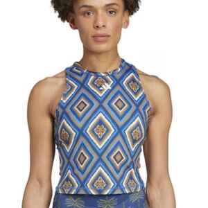 Farm Rio x Adidas NEW High Neck Racerback Training Tank Size Large
